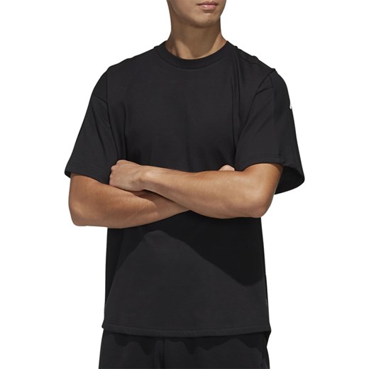 T-shirt męski Adidas czarny bawełniany z krótkimi rękawami 