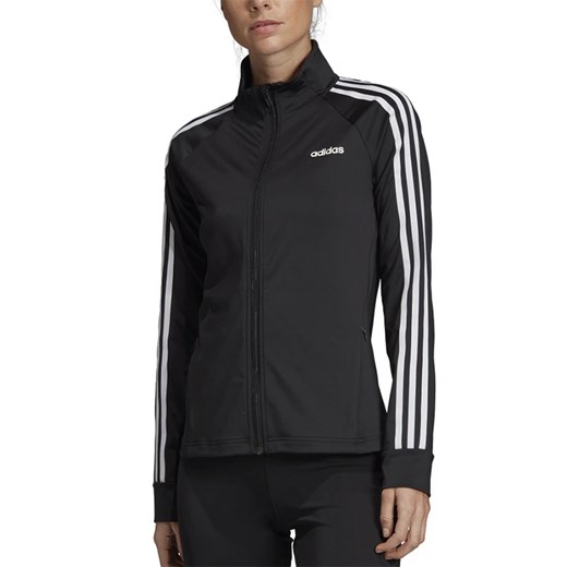 Czarna bluza damska Adidas sportowa na jesień krótka 