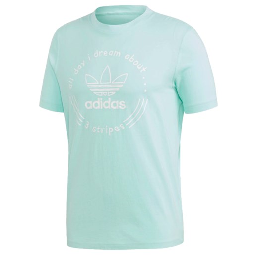 Koszulka sportowa Adidas bez wzorów niebieska 