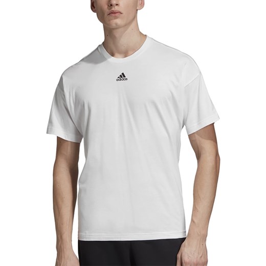 Koszulka sportowa Adidas z bawełny bez wzorów 