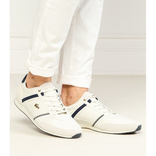 Buty sportowe męskie białe Lacoste sznurowane 
