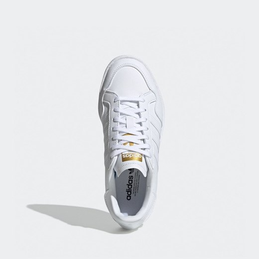 Buty sportowe damskie Adidas Originals białe na płaskiej podeszwie wiązane 