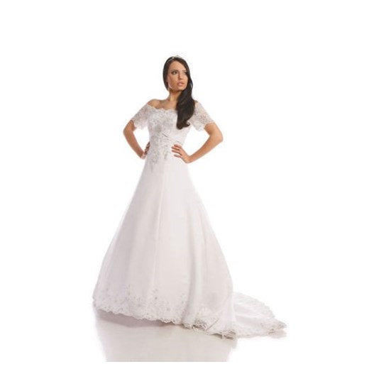 Suknia Ślubna FSS536 BIAŁY ze sklepu fokus.pl w kategorii Sukienki - zdjęcie 84154589