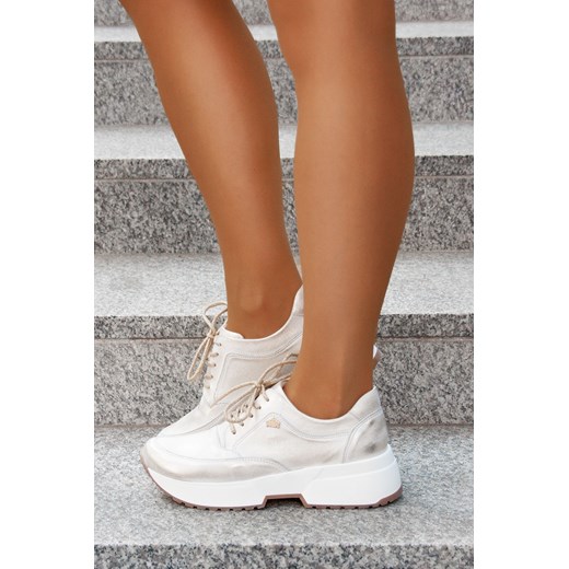 Saway buty sportowe damskie młodzieżowe bez wzorów na płaskiej podeszwie skórzane jesienne 