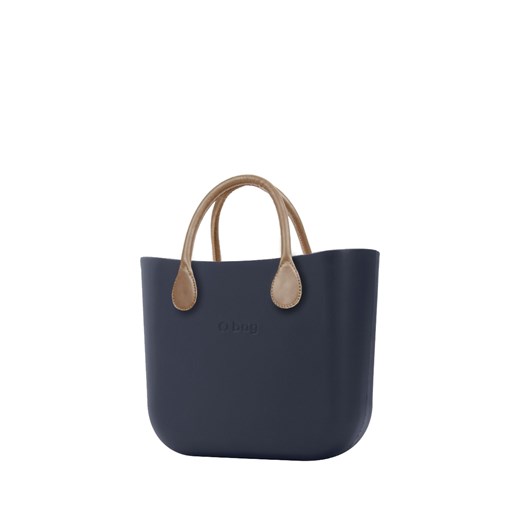 Shopper bag niebieska O Bag elegancka bez dodatków matowa 
