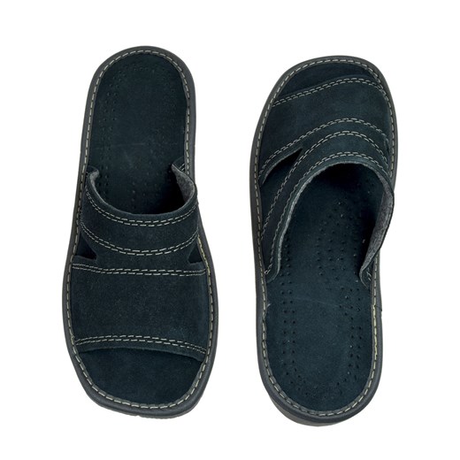 Skórzane pantofle damskie ze sklepu JK-Collection w kategorii Kapcie damskie - zdjęcie 84187739