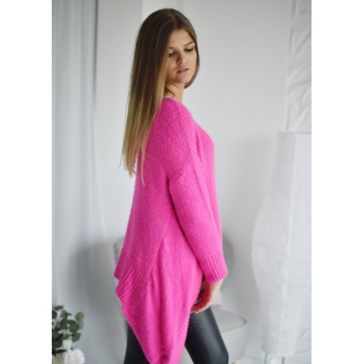 Sweter wide różowy
