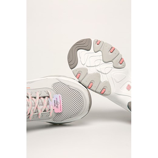 Buty sportowe damskie Skechers skórzane gładkie wiązane 
