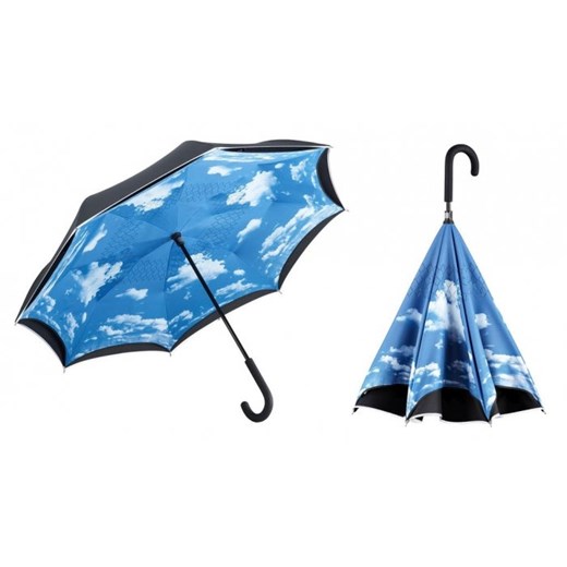 FARE®-Contrary Sky chmury parasol odwrotny z odblaskową lamówką