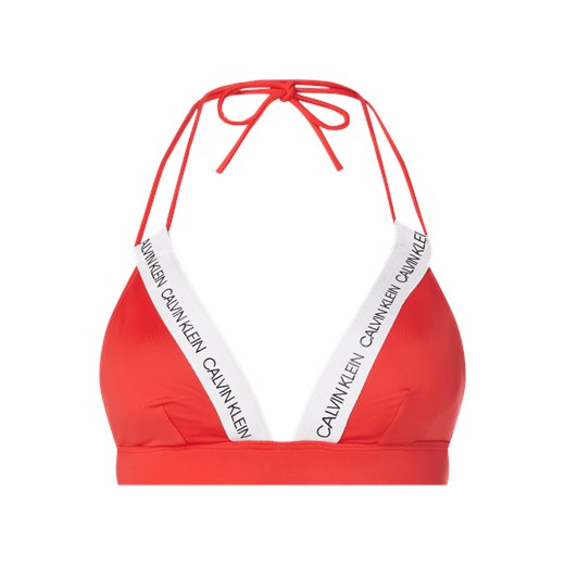 Strój kąpielowy Calvin Klein Underwear czerwony do figury z małym biustem casualowy bez wzorów 
