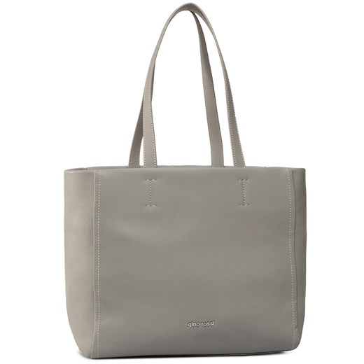 Shopper bag Gino Rossi bez dodatków na ramię matowa duża elegancka 