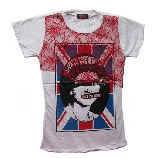 Koszulka damska z czerwoną koronką Sex Pistols