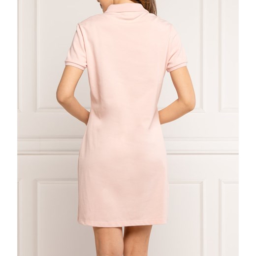 Sukienka Lacoste różowa gładka mini z krótkim rękawem 