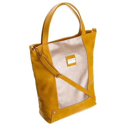 Shopper bag BADURA matowa na ramię ze skóry ekologicznej duża 