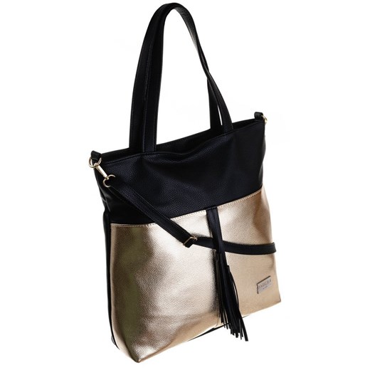 Shopper bag BADURA na ramię elegancka duża ze skóry ekologicznej 