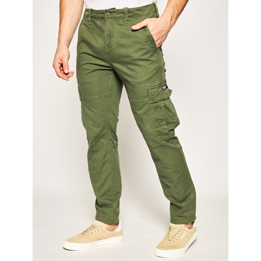 Superdry Joggery Care Cargo M7010024A Zielony Taper Fit