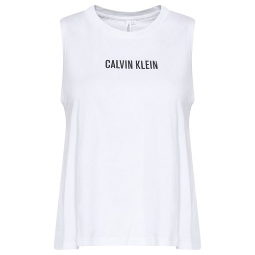 Bluzka damska Calvin Klein biała z okrągłym dekoltem bez rękawów 