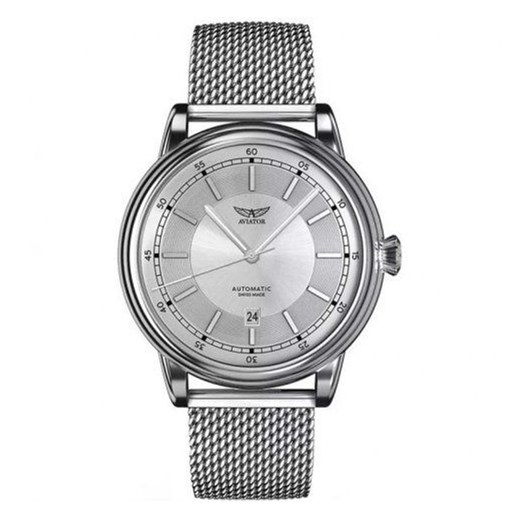 Zegarek AVIATOR srebrny 