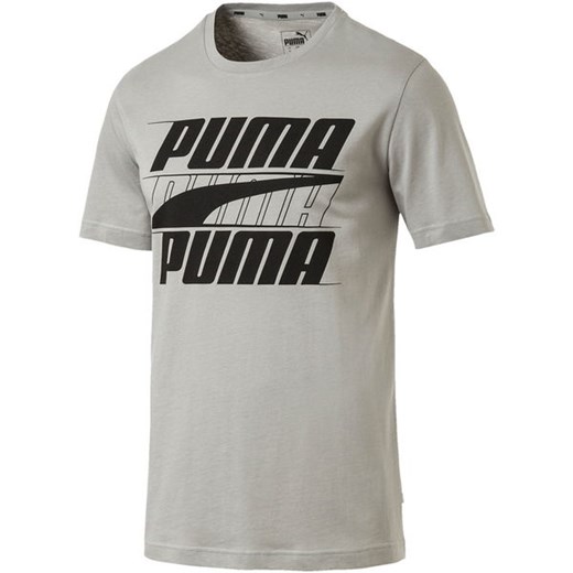 Koszulka sportowa Puma szara z napisami 