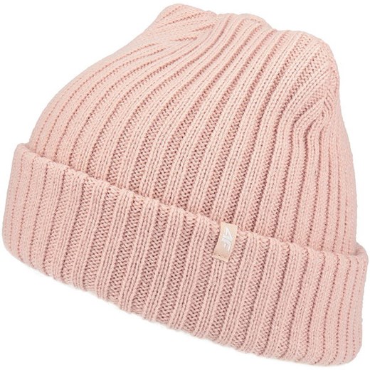 Różowa czapka zimowa damska 4F 