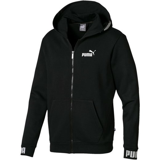 Bluza sportowa czarna Puma z napisem zimowa 