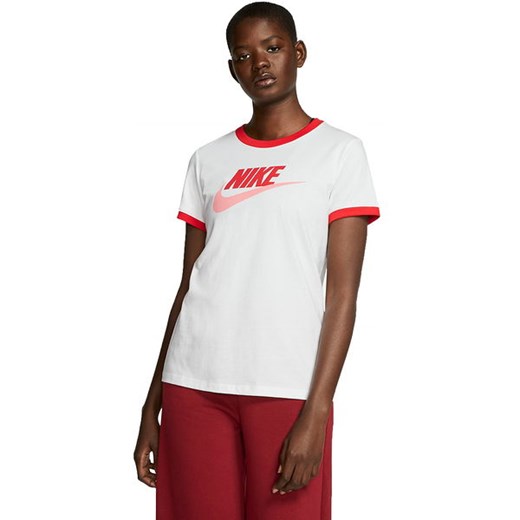 Bluzka damska Nike z krótkim rękawem z okrągłym dekoltem z nadrukami 