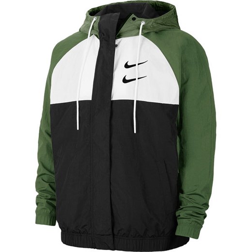 Kurtka męska Sportswear Swoosh Woven Nike (zieleń/biel/czerń)