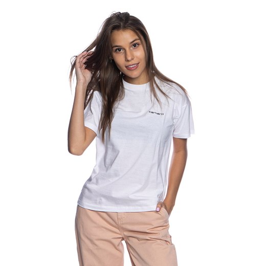 Koszulka damska Carhartt WIP S/S Script Embroidery T-shirt biała XS okazja bludshop.com
