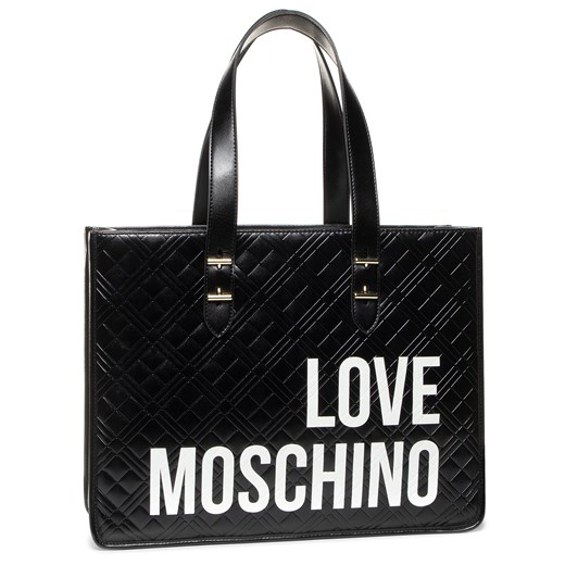 Shopper bag czarna Love Moschino na ramię 