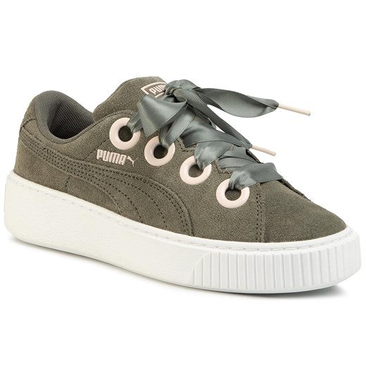 Sneakersy PUMA - Platform Kiss Sd Jr 367459 02 Castor Gray/Pearl/Puma White  Puma 37 wyprzedaż eobuwie.pl 