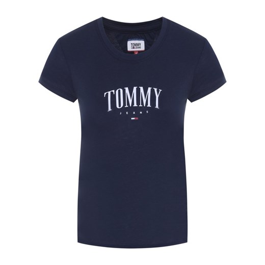 Bluzka damska Tommy Jeans z napisami z okrągłym dekoltem 