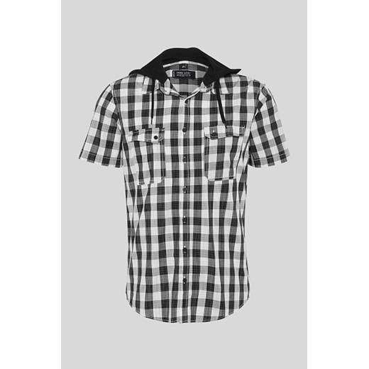 C&A Koszula-Slim Fit-kołnierzyk kent-styl 2 w 1-w kratkę, Czarny, Rozmiar: M