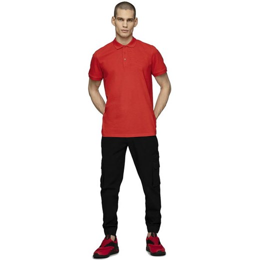 T-shirt męski Outhorn czerwony z krótkimi rękawami 
