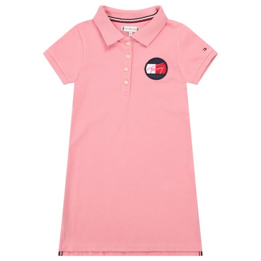 Tommy Hilfiger t-shirt chłopięce różowy z krótkimi rękawami 
