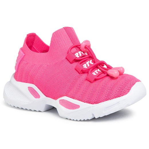 Buty sportowe dziecięce Bartek z tworzywa sztucznego różowe na wiosnę 
