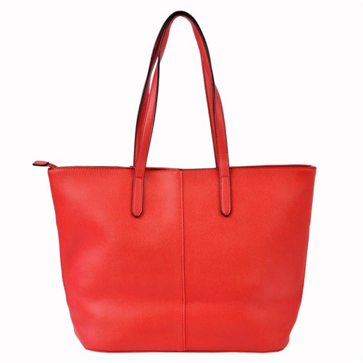 Shopper bag Pierre Cardin matowa na ramię biała bez dodatków 