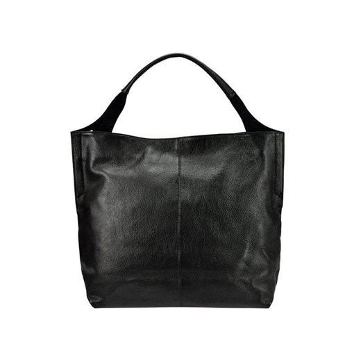 Shopper bag Patrizia Piu brązowa duża bez dodatków matowa skórzana 