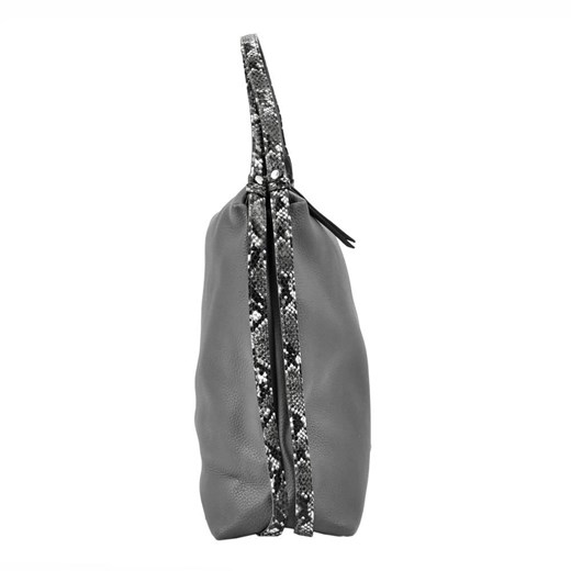Shopper bag brązowa Pierre Cardin boho na ramię bez dodatków 