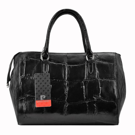 Shopper bag Pierre Cardin bez dodatków duża skórzana 