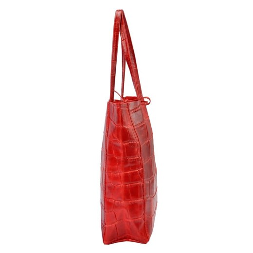 Shopper bag Patrizia Piu w stylu młodzieżowym ze skóry bez dodatków 