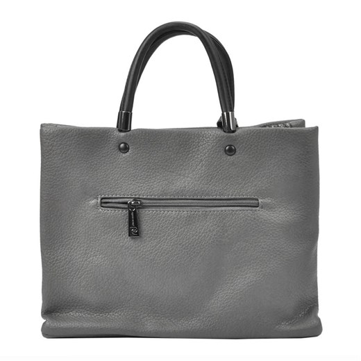 Pierre Cardin shopper bag czarna z breloczkiem matowa elegancka 