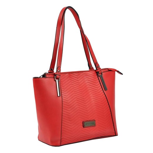 Shopper bag Pierre Cardin niebieska bez dodatków na ramię matowa elegancka 
