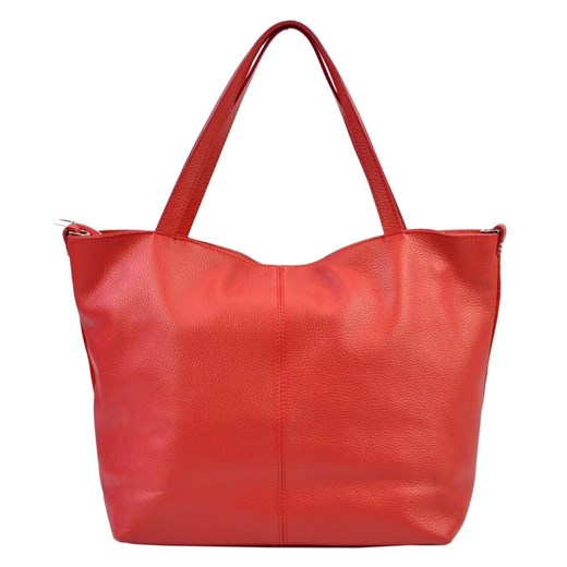Shopper bag Patrizia Piu elegancka na ramię zamszowa ze skóry 