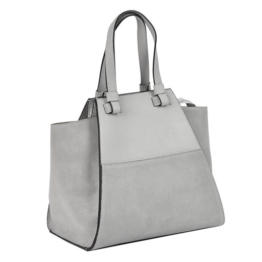 Shopper bag Patrizia Piu elegancka matowa na ramię bez dodatków 