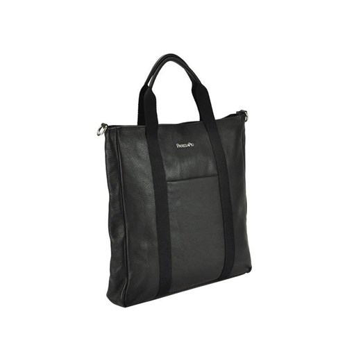 Shopper bag Patrizia Piu w stylu młodzieżowym bez dodatków ze skóry mieszcząca a8 