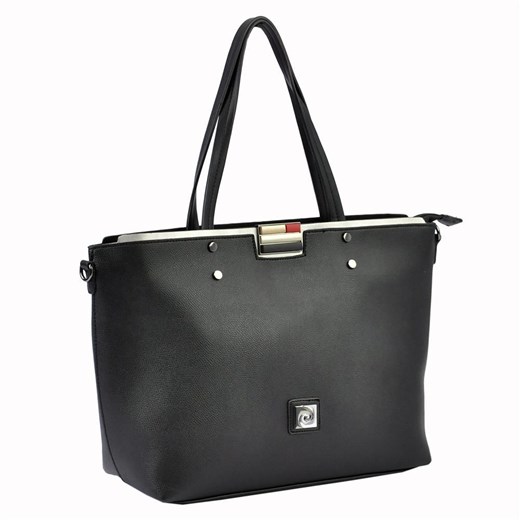 Shopper bag Pierre Cardin duża bez dodatków na ramię 