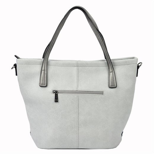 Shopper bag Pierre Cardin zdobiona na ramię bez dodatków 