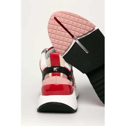 Karl Lagerfeld buty sportowe damskie gładkie z zamszu sznurowane 