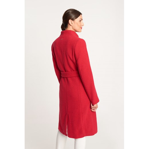 Czerwony elegancki płaszcz z wiązaniem Quiosque  38 40 42 44 46 36 okazja  