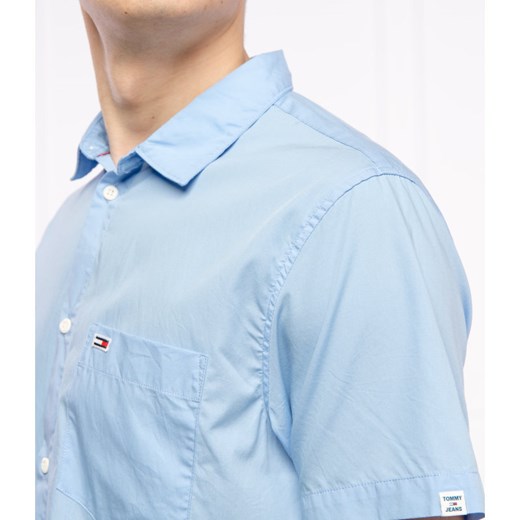 Koszula męska Tommy Jeans z krótkim rękawem bez wzorów 